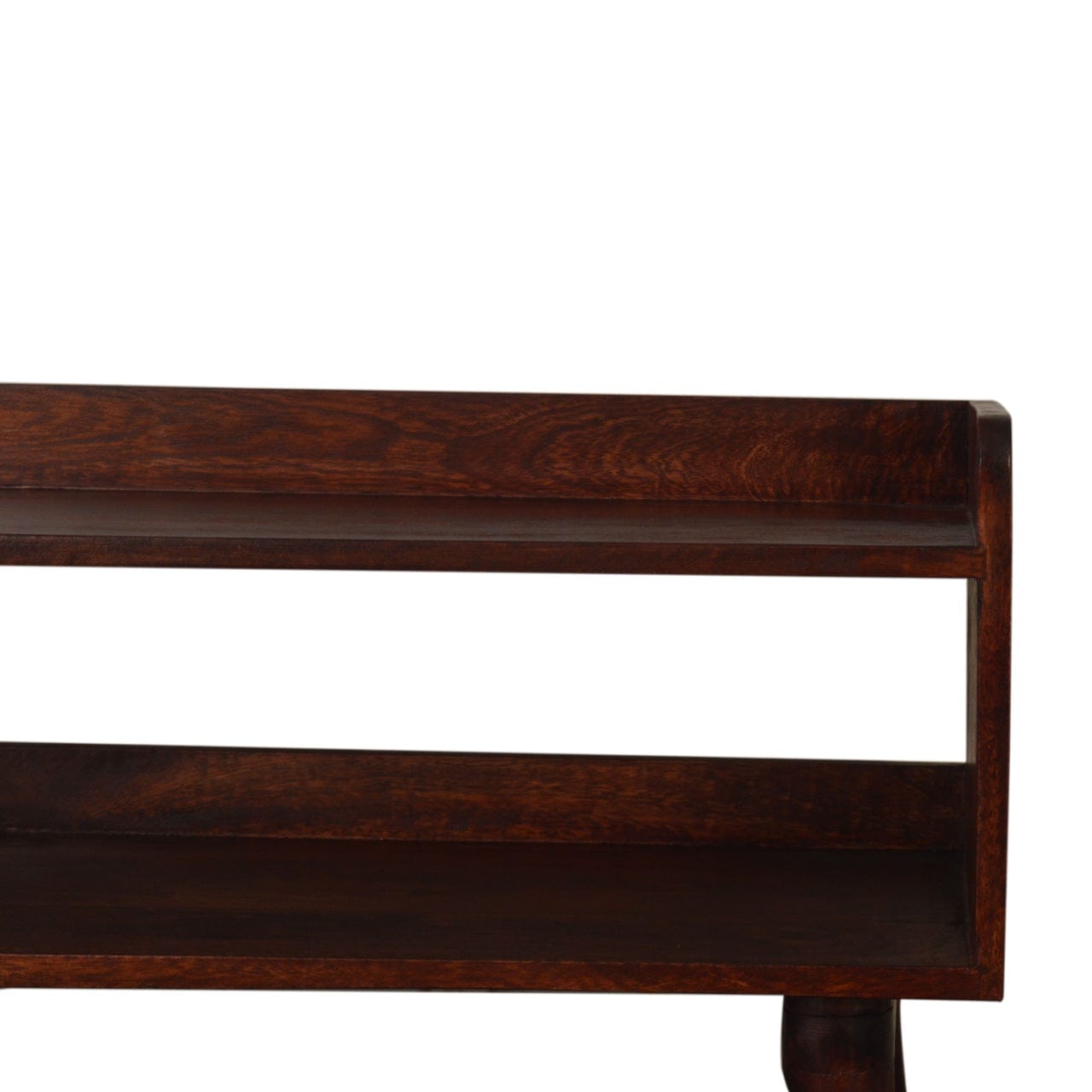 Nordic Cherry Storage Bench - Solid Mango Wood Seating Furniture for Entryway - product view 8 showing handcrafted solid...