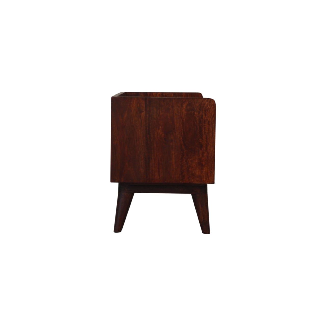 Nordic Cherry Storage Bench - Solid Mango Wood Seating Furniture for Entryway - product view 6 showing handcrafted solid...