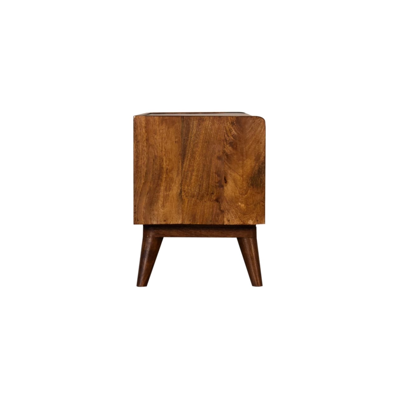 Nordic Mud Linen Storage Bench - Solid Mango Wood Seating Furniture for Entryway - product view 8 showing handcrafted...