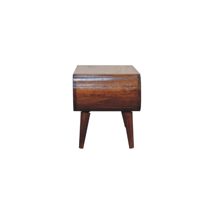 Nordic Style Coffee Table - Solid Mango Wood Center Table for Living Room - product view 3 showing handcrafted solid...