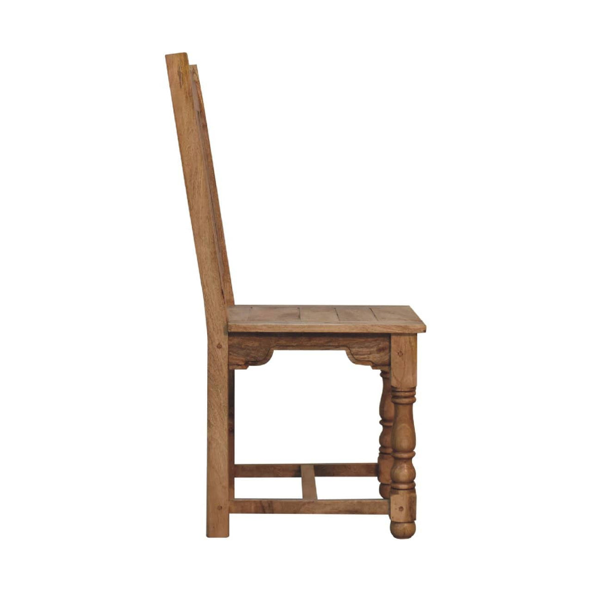 Oak-ish Dining Set Dining Table - Solid Mango Wood Kitchen Table - product view 5 showing handcrafted solid mango wood...