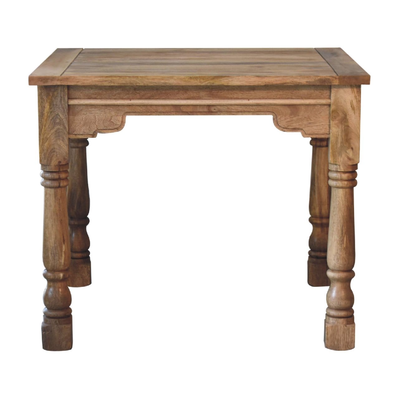Oak-ish Dining Set Dining Table - Solid Mango Wood Kitchen Table - main view showing handcrafted solid mango wood dining...