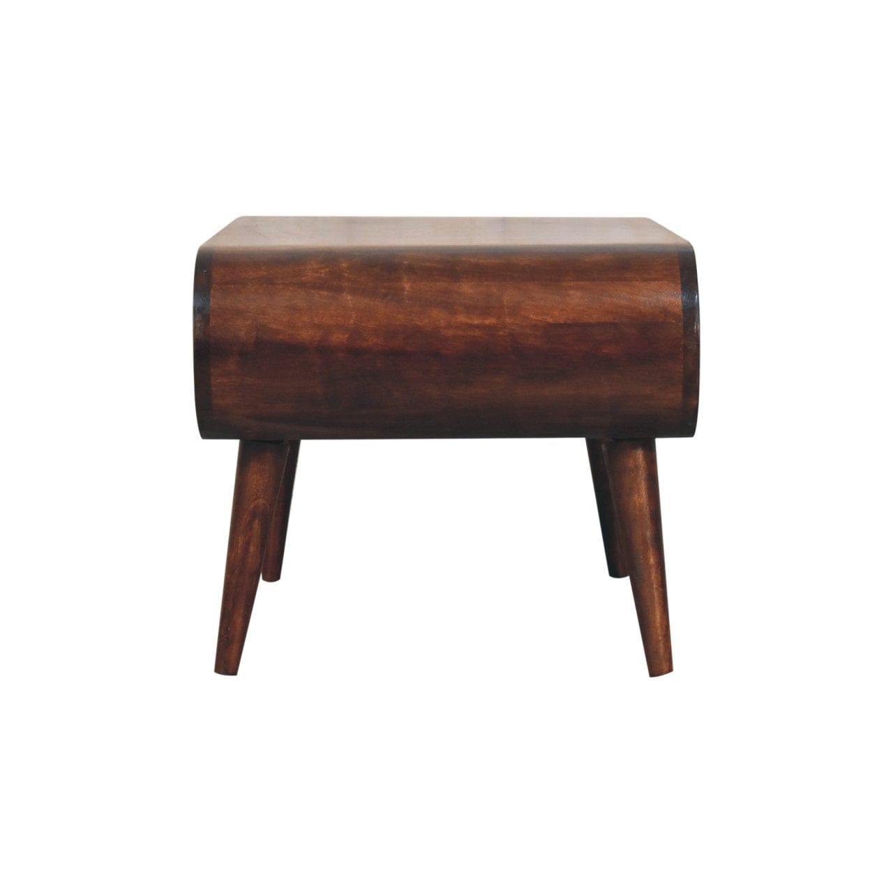 Open California Walnut Coffee Table - Solid Mango Wood Center Table for Living Room - product view 9 showing handcrafted...