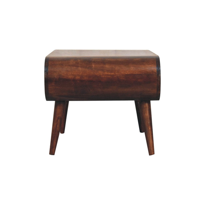 Open California Walnut Coffee Table - Solid Mango Wood Center Table for Living Room - product view 9 showing handcrafted...