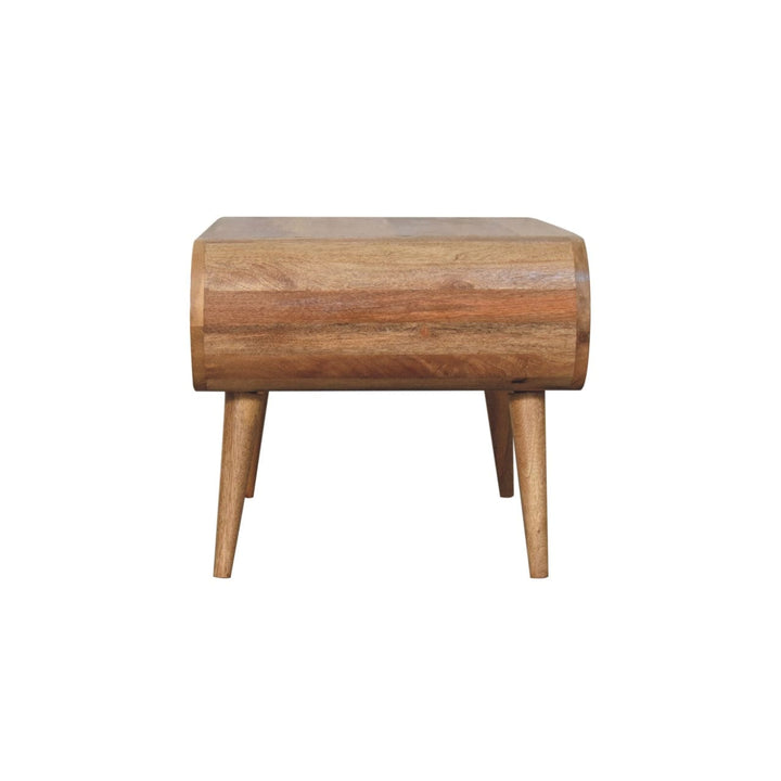 Open Oak-ish Coffee Table - Solid Mango Wood Center Table for Living Room - product view 9 showing handcrafted solid...