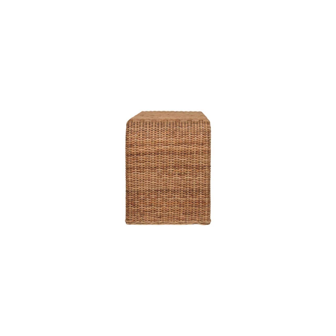 Rattan Weave Bench - Solid Mango Wood Seating Furniture for Entryway - product view 8 showing handcrafted solid mango...