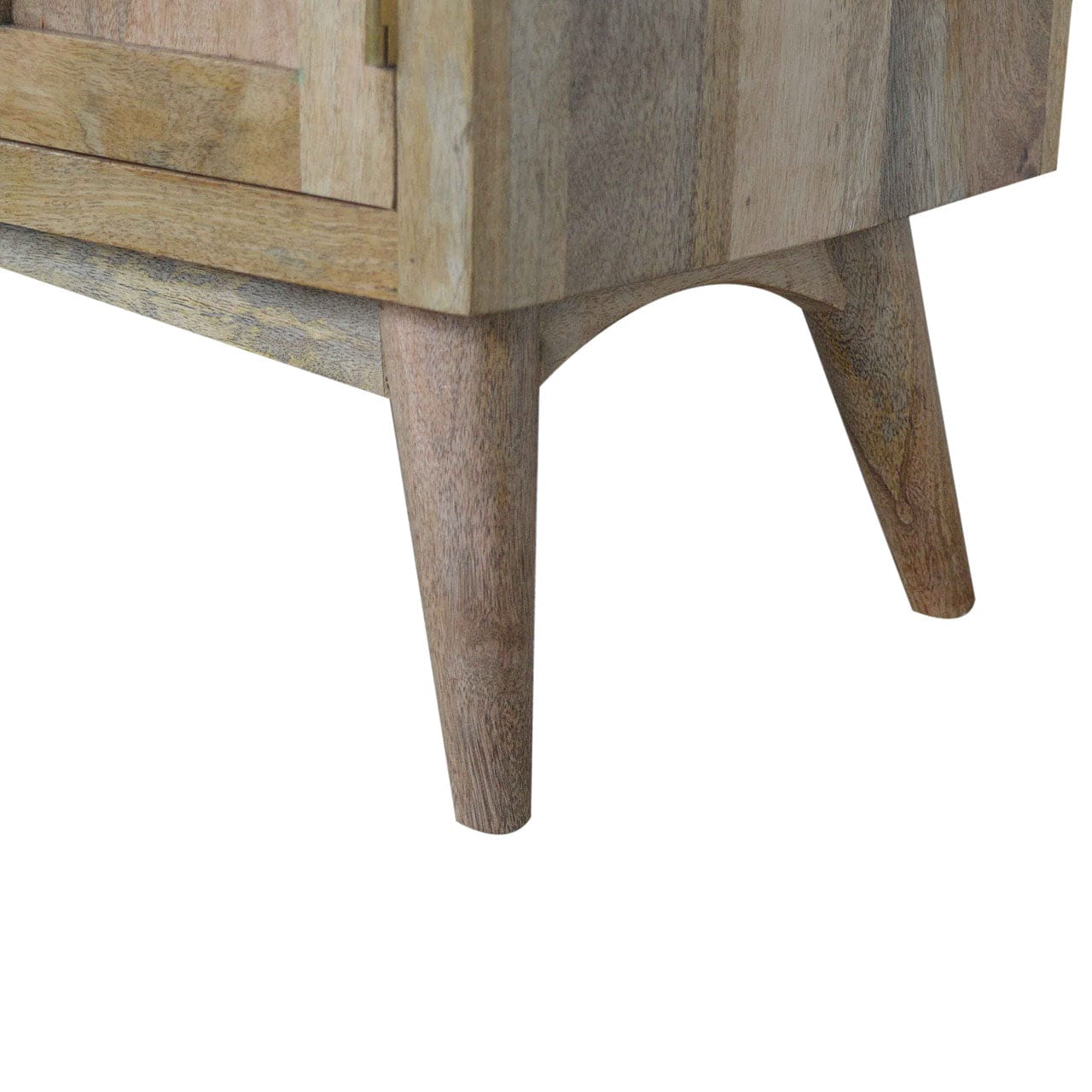 Rustic Lodge 2 Cabin 2 Drawer TV Stand - Solid Mango Wood Entertainment Center for Living Room - product view 5 showing...