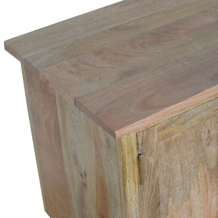 Rustic Lodge 2 Cabin 2 Drawer TV Stand - Solid Mango Wood Entertainment Center for Living Room - product view 4 showing...