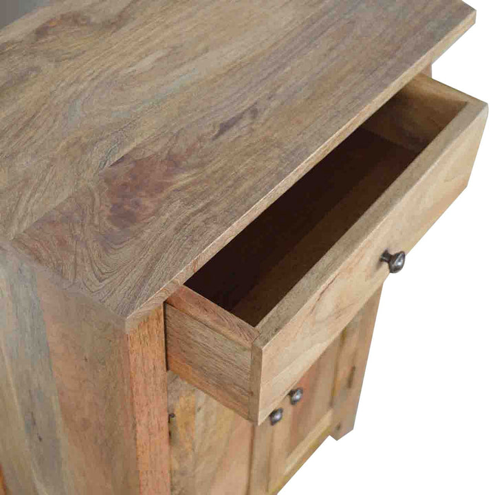 Rustic Lodge 2 Door Sideboard - Solid Mango Wood Buffet Cabinet for Dining Room - product view 6 showing handcrafted...