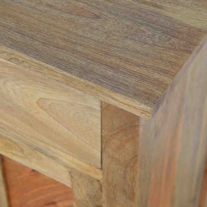 Rustic Lodge 2 Door Sideboard - Solid Mango Wood Buffet Cabinet for Dining Room - product view 3 showing handcrafted...