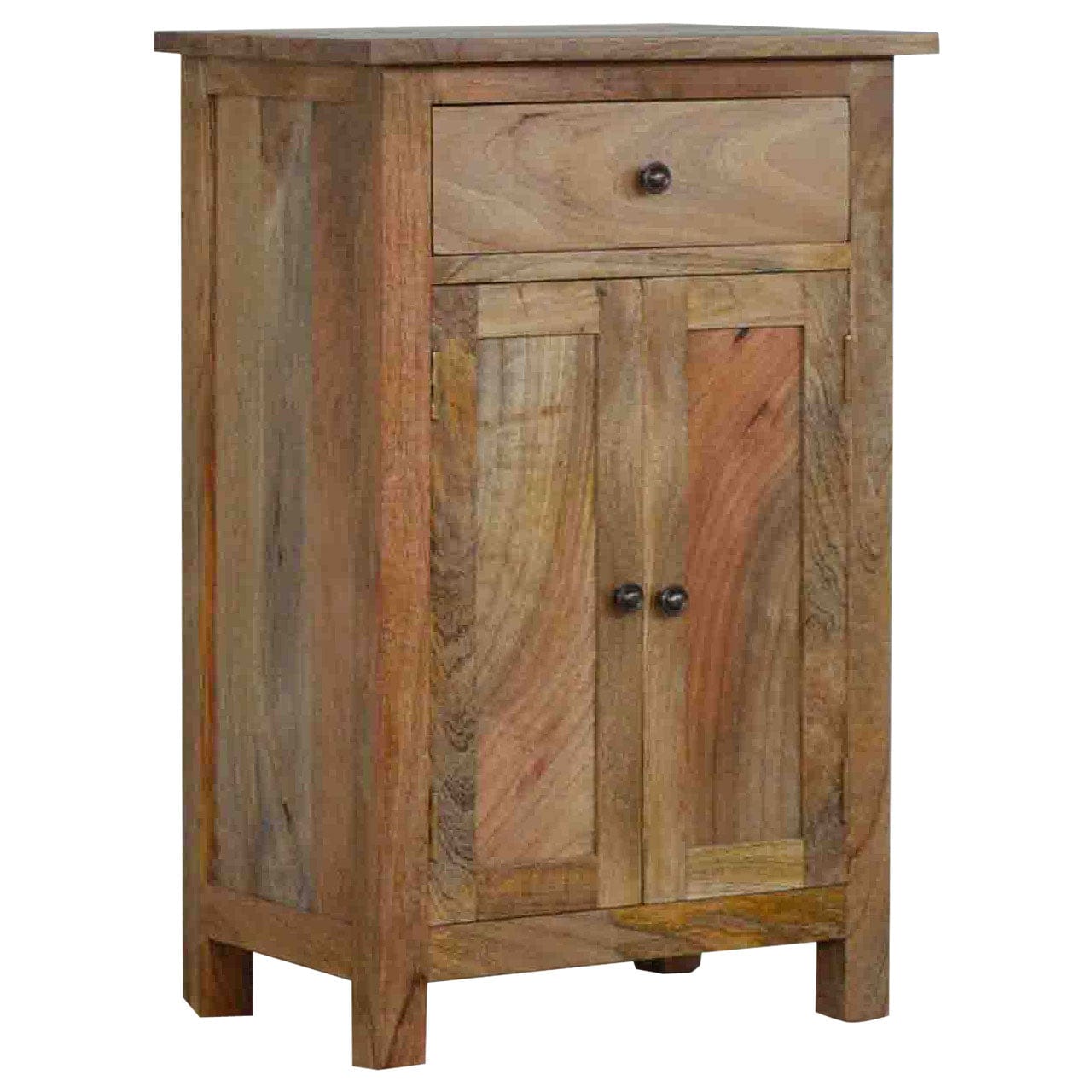 Rustic Lodge 2 Door Sideboard - Solid Mango Wood Buffet Cabinet for Dining Room - product view 2 showing handcrafted...