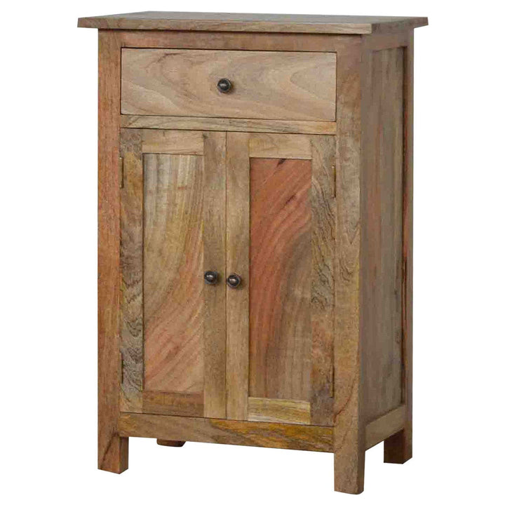 Rustic Lodge 2 Door Sideboard - Solid Mango Wood Buffet Cabinet for Dining Room - main view showing handcrafted solid...