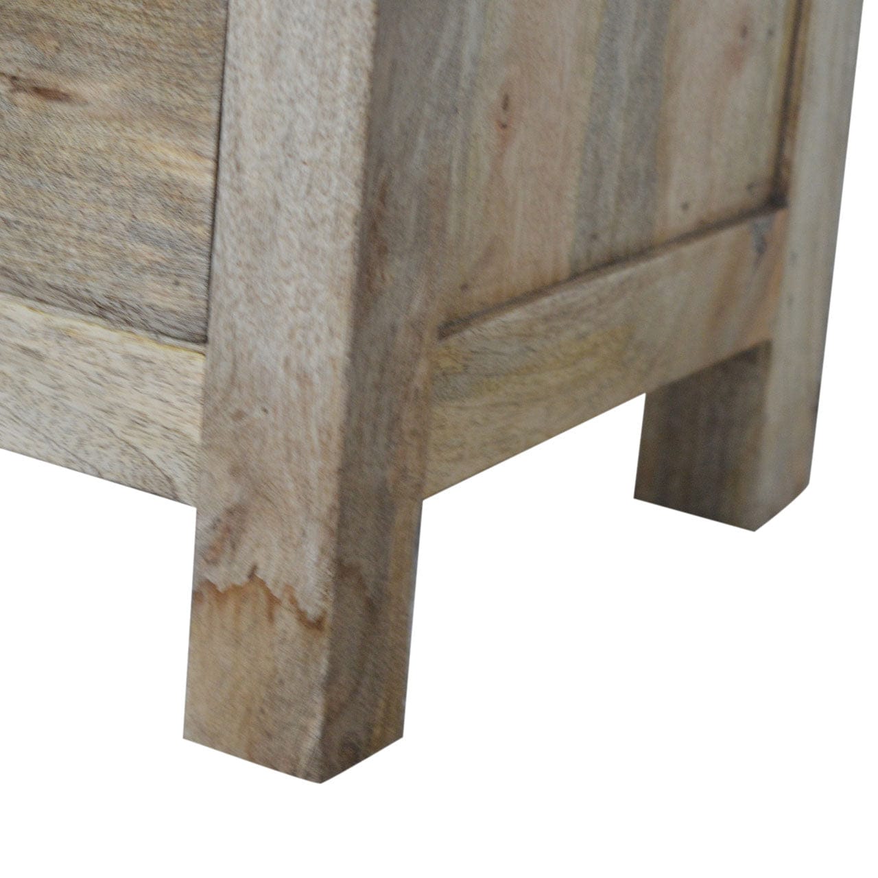 Rustic Lodge 4 Drawer Mini Sideboard - Solid Mango Wood Buffet Cabinet for Dining Room - product view 5 showing...