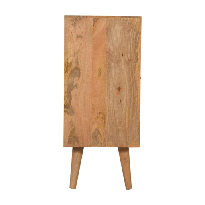Rustic Lodge Acadia Sideboard - Solid Mango Wood Buffet Cabinet for Dining Room - product view 8 showing handcrafted...