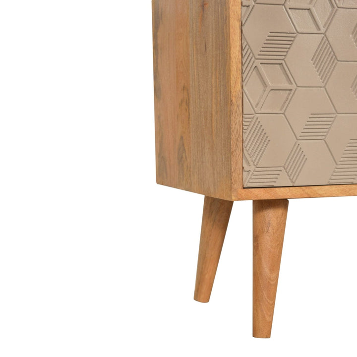 Rustic Lodge Acadia Sideboard - Solid Mango Wood Buffet Cabinet for Dining Room - product view 7 showing handcrafted...