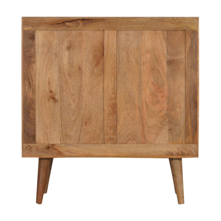 Rustic Lodge Acadia White Sideboard - Solid Mango Wood Buffet Cabinet for Dining Room - product view 8 showing...