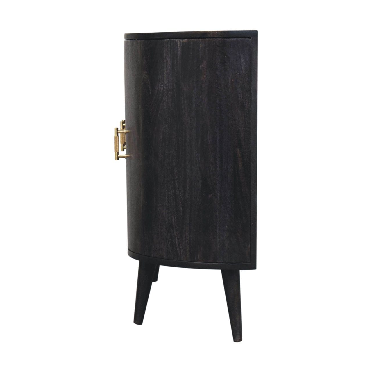 Rustic Lodge Ash Black T-Bar Quad Sideboard - Solid Mango Wood Buffet Cabinet for Dining Room - product view 8 showing...