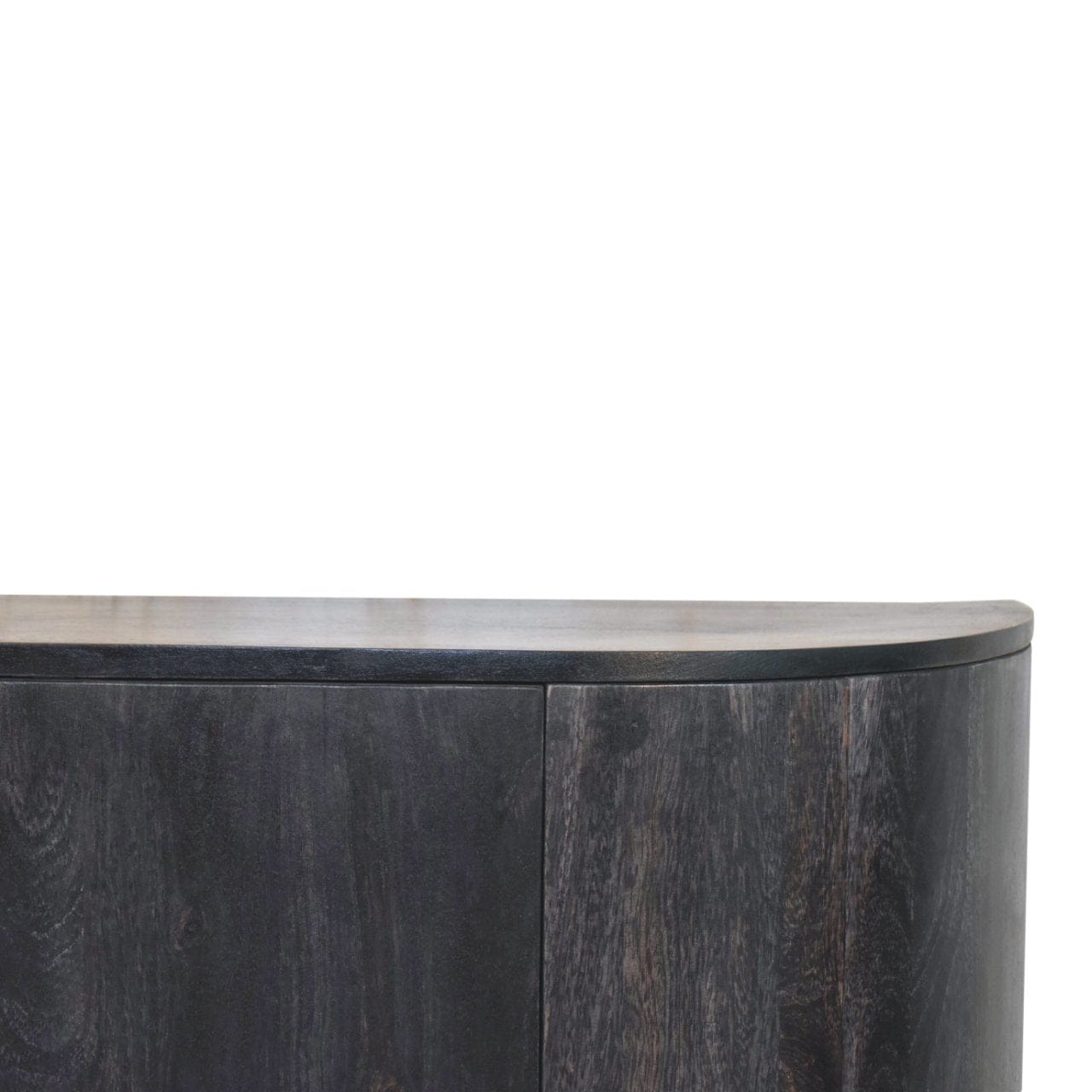 Rustic Lodge Ash Black T-Bar Quad Sideboard - Solid Mango Wood Buffet Cabinet for Dining Room - product view 4 showing...