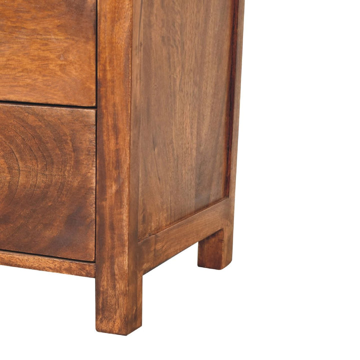 Rustic Lodge Aspen Sideboard - Solid Mango Wood Buffet Cabinet for Dining Room - product view 9 showing handcrafted solid...