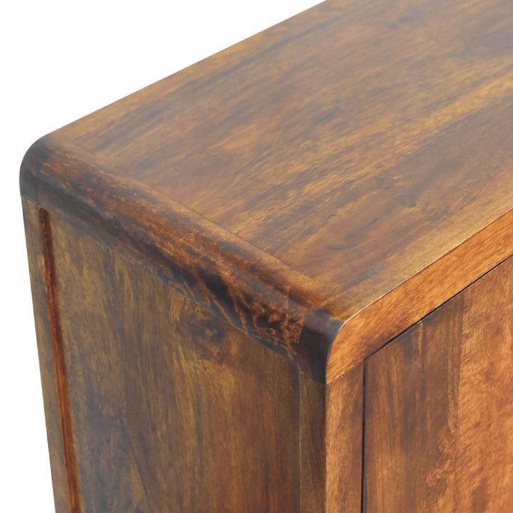 Rustic Lodge Aspen Sideboard - Solid Mango Wood Buffet Cabinet for Dining Room - product view 6 showing handcrafted solid...