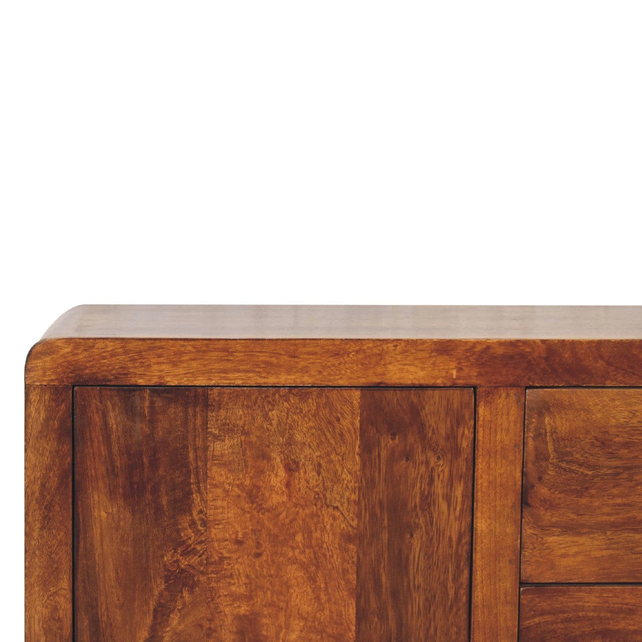 Rustic Lodge Aspen Sideboard - Solid Mango Wood Buffet Cabinet for Dining Room - product view 5 showing handcrafted solid...