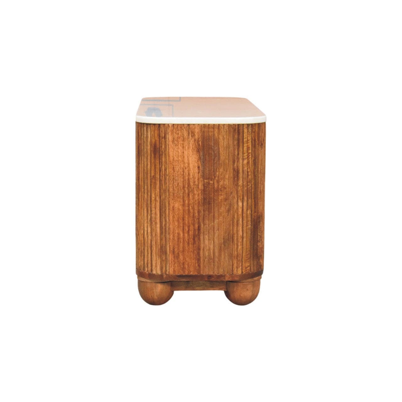 Rustic Lodge Beaumont Marble Bench - Solid Mango Wood Entryway Seating Bench - product view 8 showing handcrafted solid...