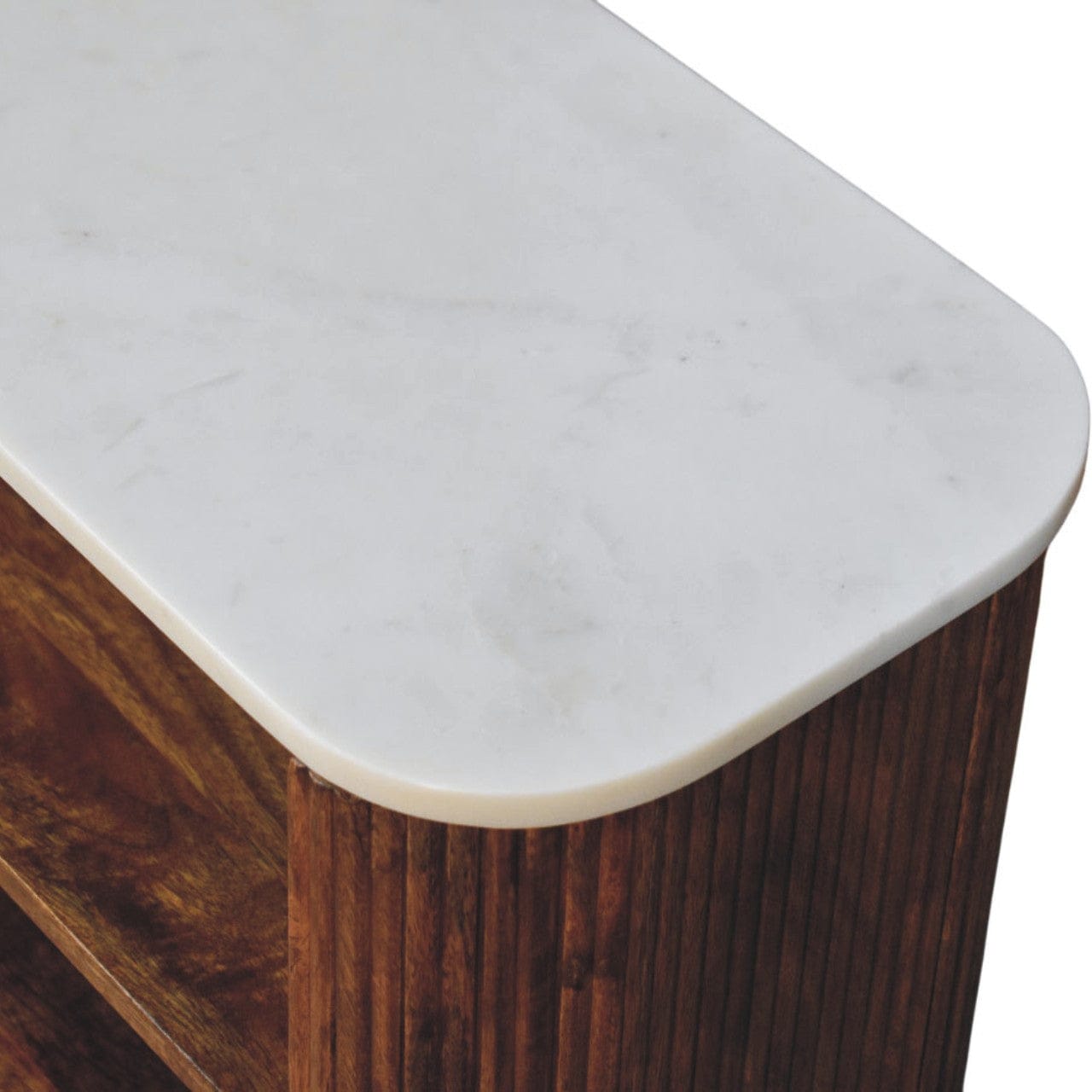 Rustic Lodge Beaumont Marble Bench - Solid Mango Wood Entryway Seating Bench - product view 5 showing handcrafted solid...
