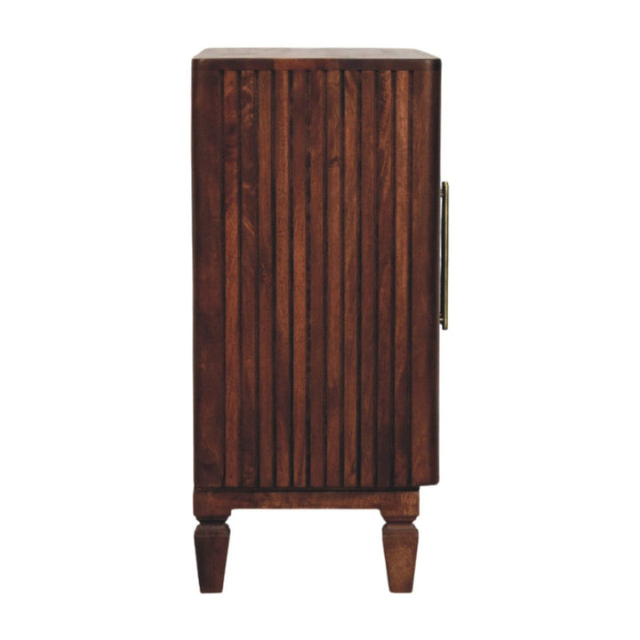 Rustic Lodge Cavallo Sideboard - Solid Mango Wood Buffet Cabinet for Dining Room - product view 8 showing handcrafted...