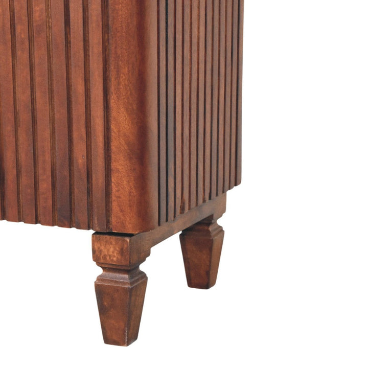Rustic Lodge Cavallo Sideboard - Solid Mango Wood Buffet Cabinet for Dining Room - product view 7 showing handcrafted...