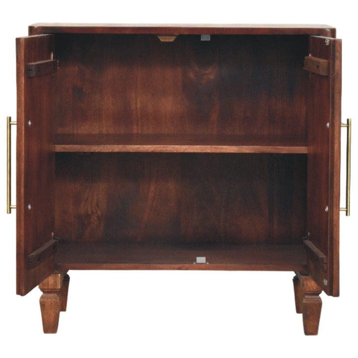 Rustic Lodge Cavallo Sideboard - Solid Mango Wood Buffet Cabinet for Dining Room - product view 6 showing handcrafted...