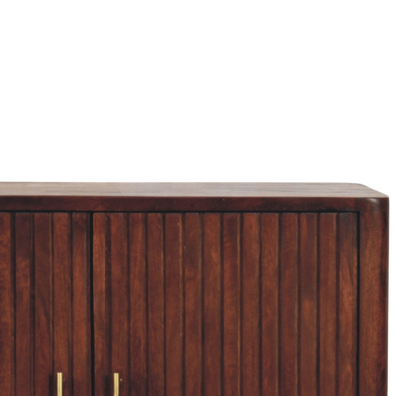 Rustic Lodge Cavallo Sideboard - Solid Mango Wood Buffet Cabinet for Dining Room - product view 4 showing handcrafted...