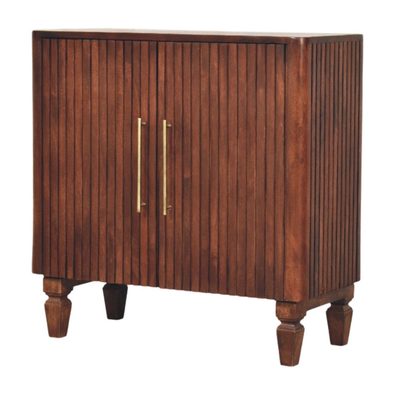 Rustic Lodge Cavallo Sideboard - Solid Mango Wood Buffet Cabinet for Dining Room - product view 2 showing handcrafted...
