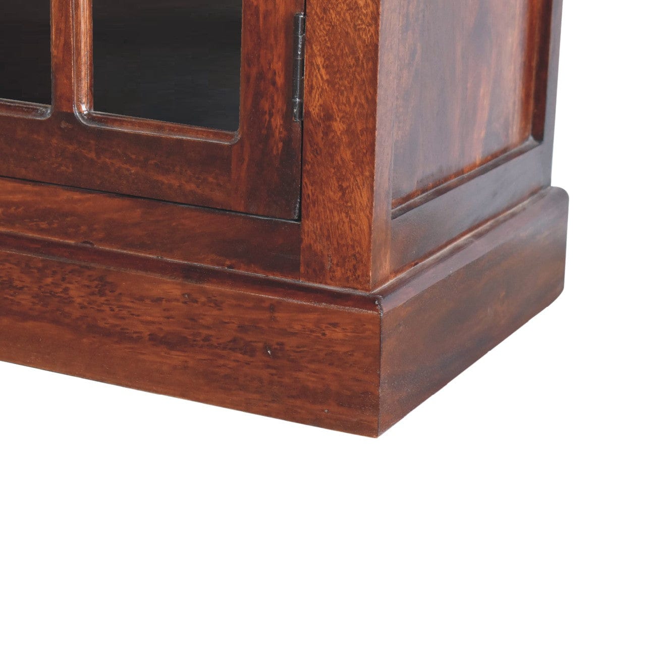 Rustic Lodge Cherry Glazed Sideboard - Solid Mango Wood Buffet Cabinet for Dining Room - product view 5 showing...