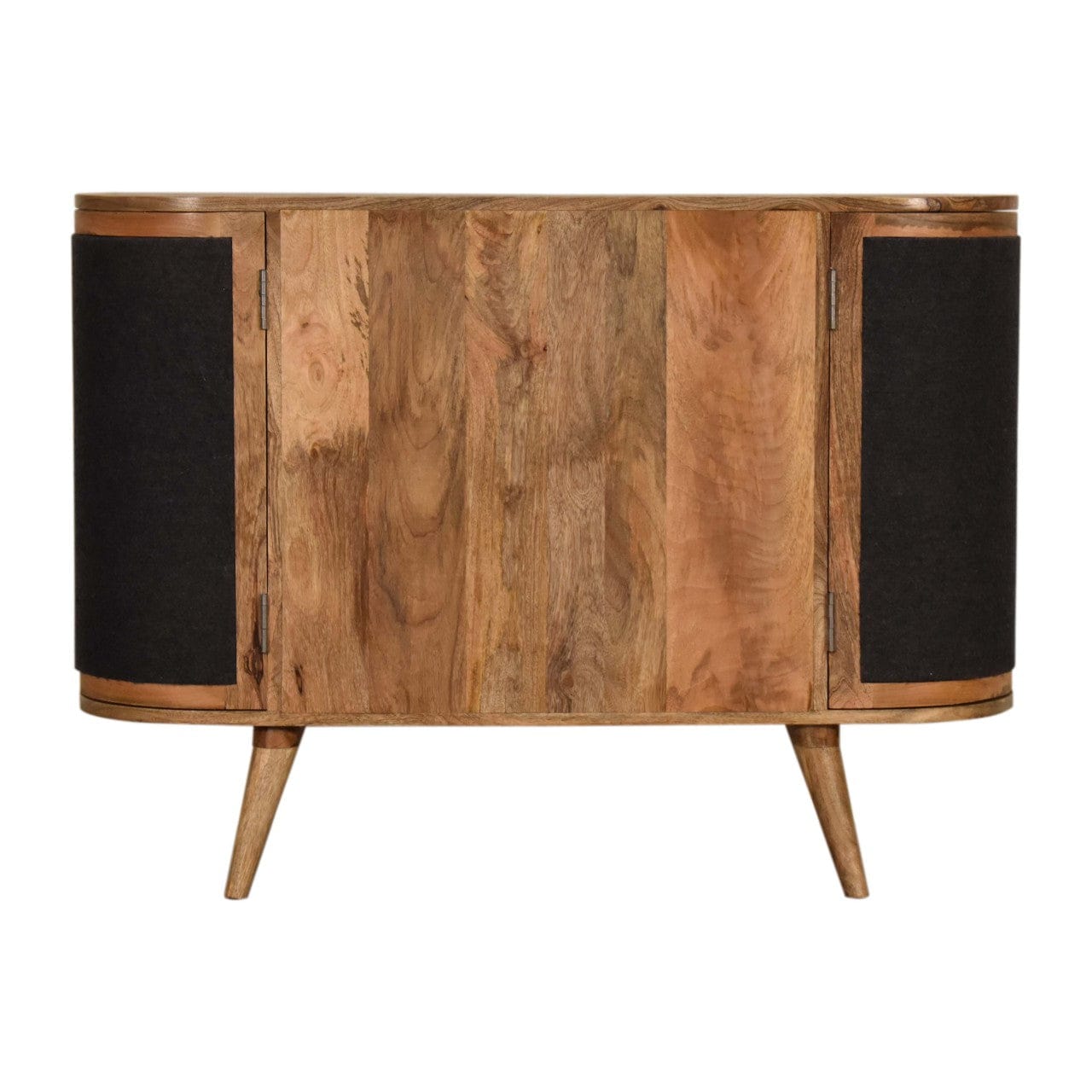 Rustic Lodge Close-knit Sofia Black Sideboard - Solid Mango Wood Buffet Cabinet for Dining Room - product view 8 showing...