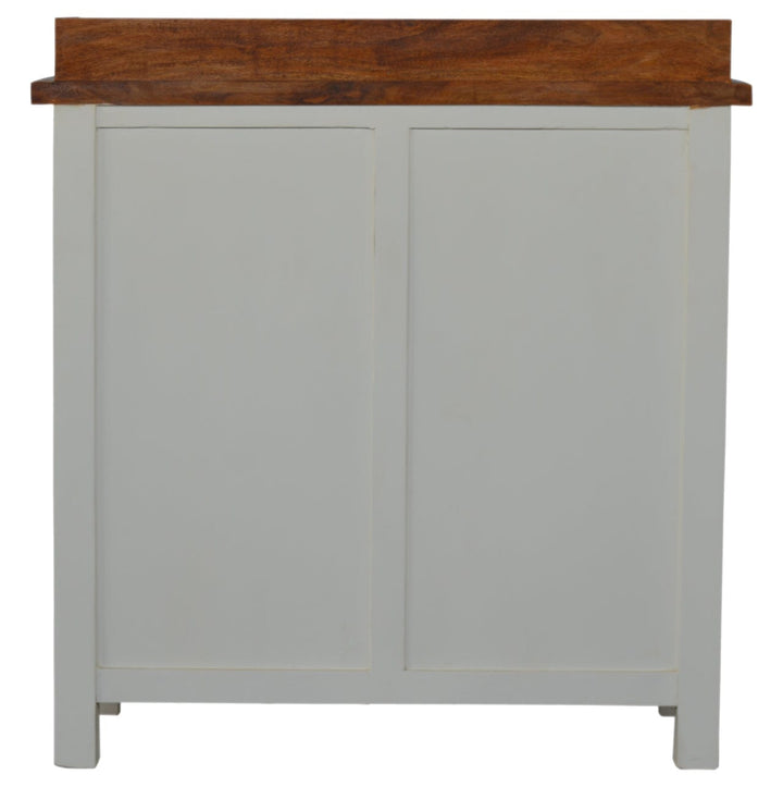 Rustic Lodge Country Two Tone Kitchen Sideboard - Solid Mango Wood Buffet Cabinet for Dining Room - product view 6...