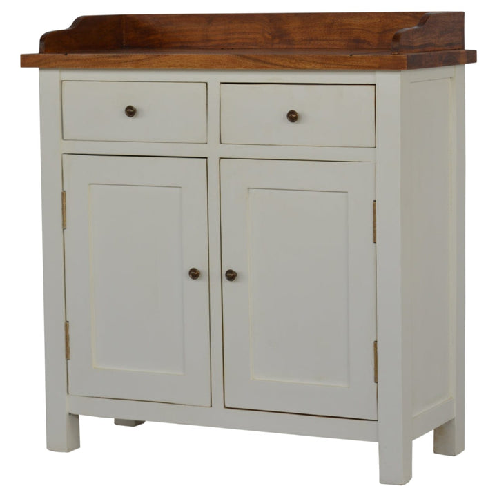 Rustic Lodge Country Two Tone Kitchen Sideboard - Solid Mango Wood Buffet Cabinet for Dining Room - product view 3...