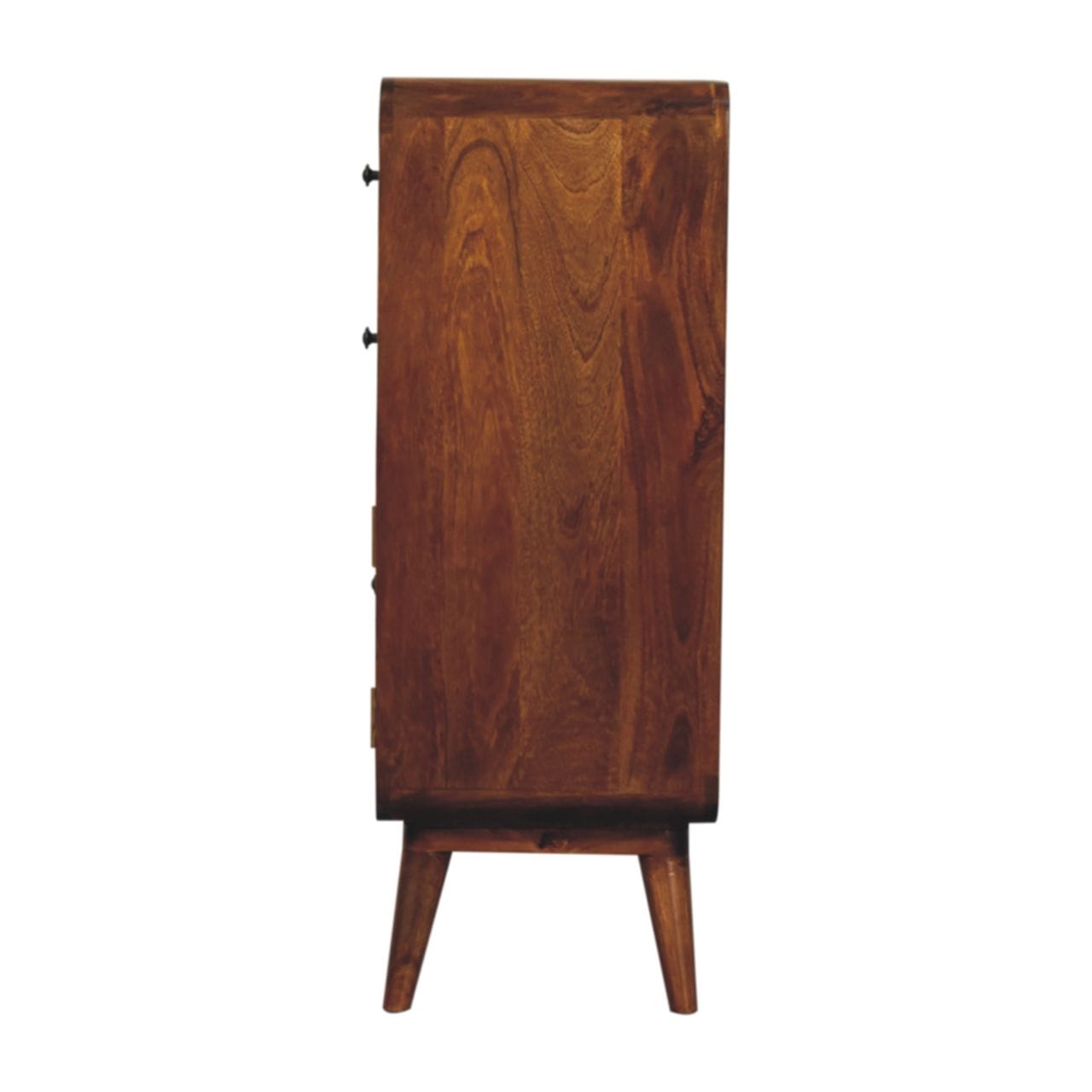 Rustic Lodge Curved Nordic Charm Sideboard - Solid Mango Wood Buffet Cabinet for Dining Room - product view 8 showing...