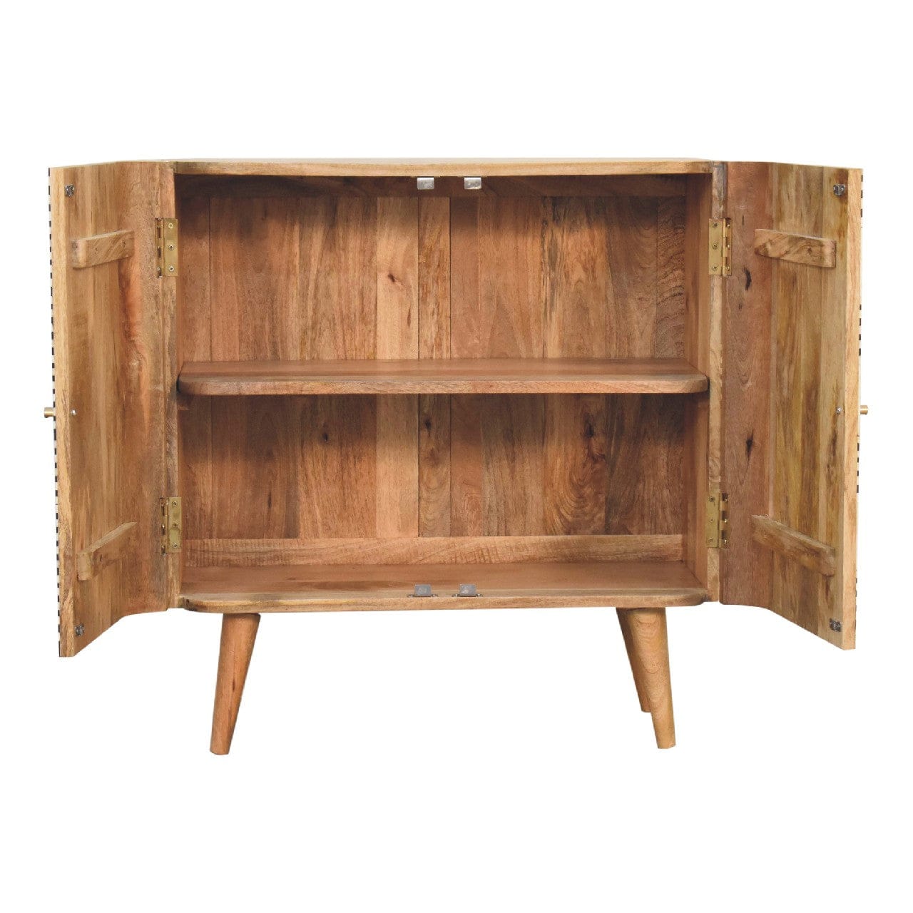 Rustic Lodge Edessa Bone Inlay Sideboard - Solid Mango Wood Buffet Cabinet for Dining Room - product view 8 showing...