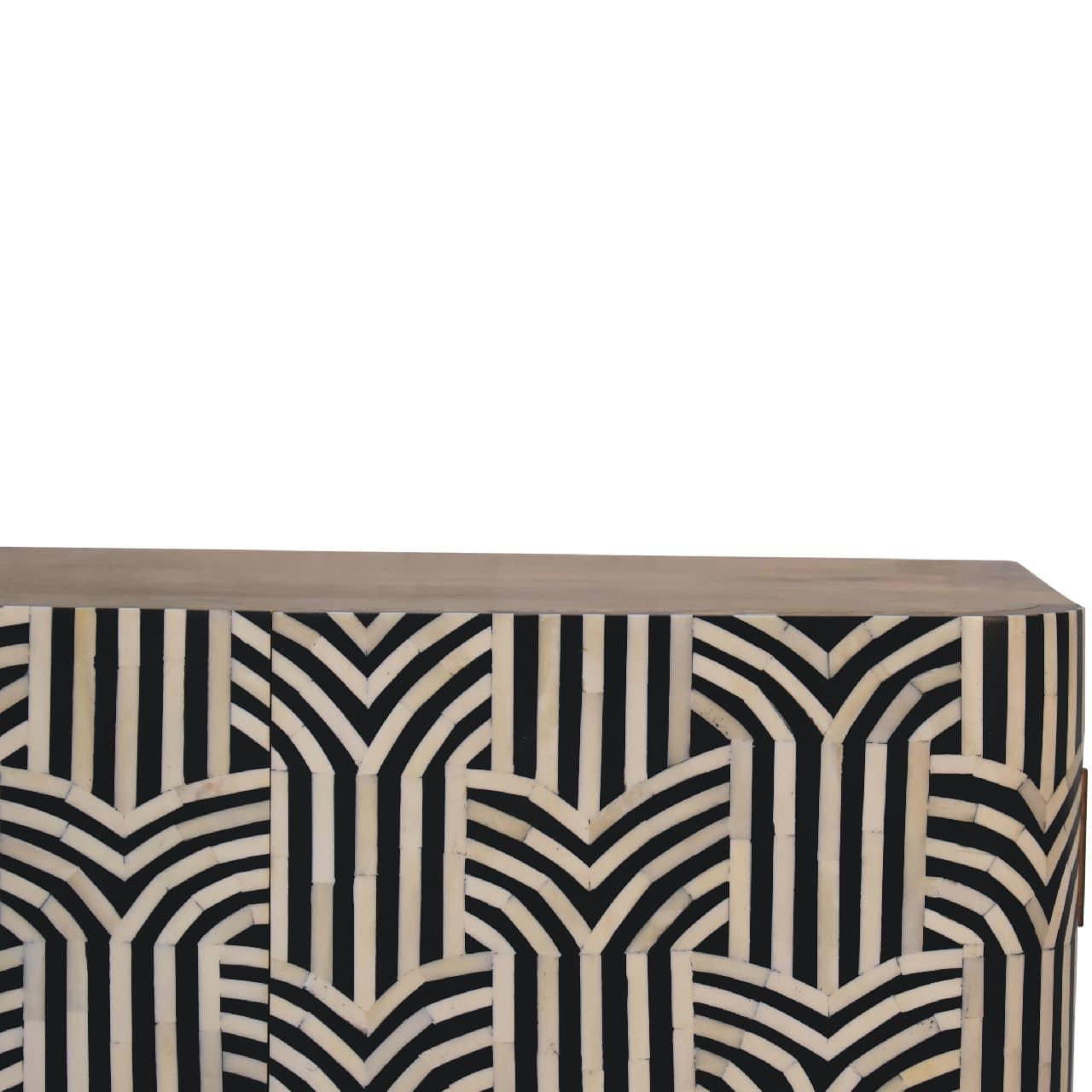 Rustic Lodge Edessa Bone Inlay Sideboard - Solid Mango Wood Buffet Cabinet for Dining Room - product view 5 showing...