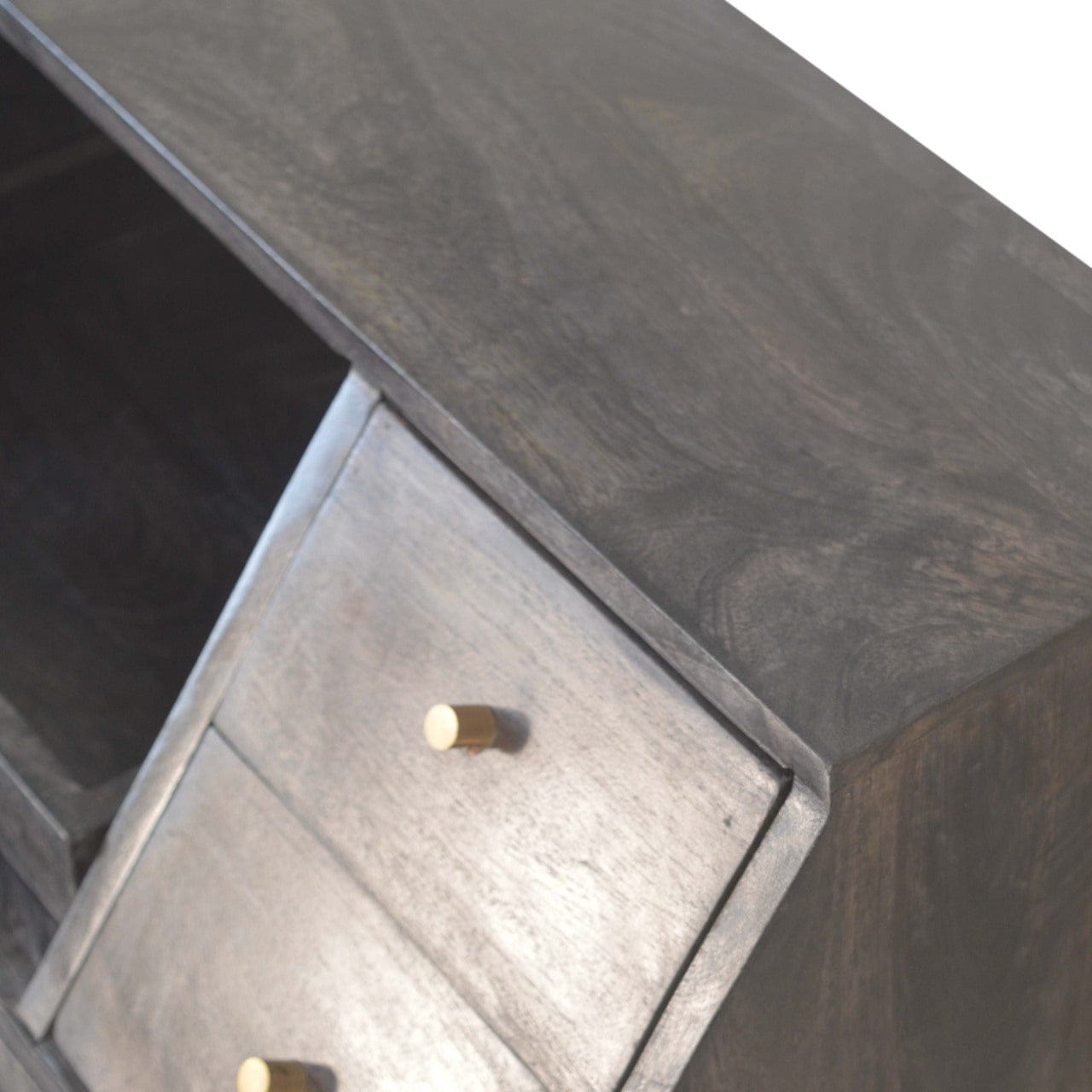 Rustic Lodge Havana Mini Sideboard - Solid Mango Wood Buffet Cabinet for Dining Room - product view 4 showing handcrafted...