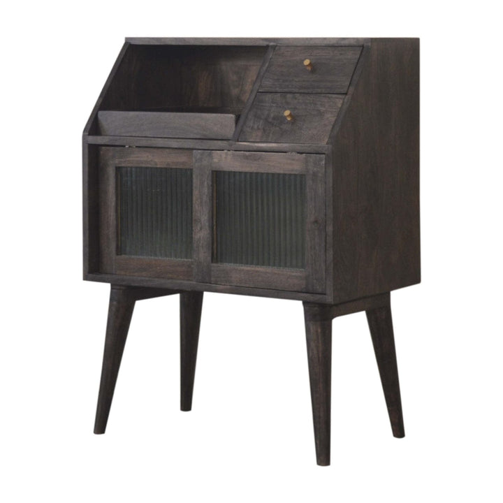 Rustic Lodge Havana Mini Sideboard - Solid Mango Wood Buffet Cabinet for Dining Room - product view 3 showing handcrafted...