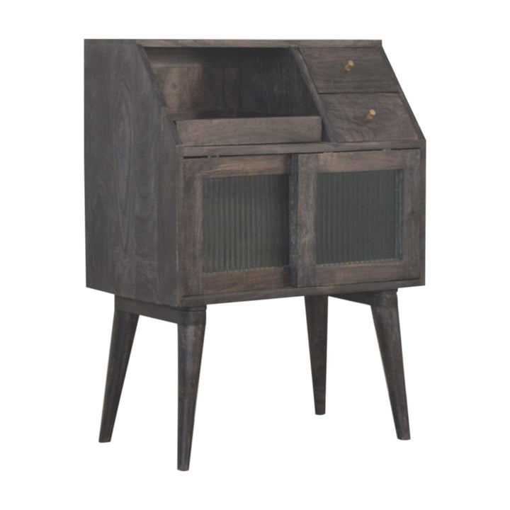 Rustic Lodge Havana Mini Sideboard - Solid Mango Wood Buffet Cabinet for Dining Room - product view 2 showing handcrafted...