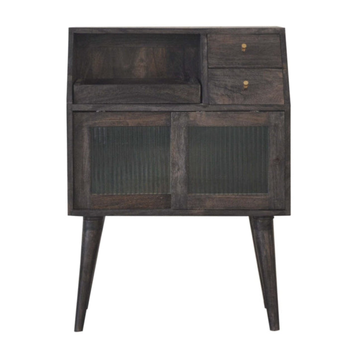 Rustic Lodge Havana Mini Sideboard - Solid Mango Wood Buffet Cabinet for Dining Room - main view showing handcrafted...