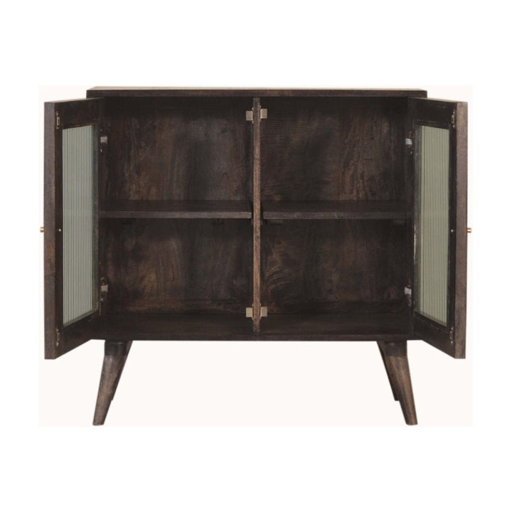 Rustic Lodge Havana Sideboard - Solid Mango Wood Buffet Cabinet for Dining Room - product view 5 showing handcrafted...