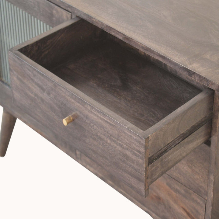 Rustic Lodge Havana Sideboard - Solid Mango Wood Buffet Cabinet for Dining Room - product view 6 showing handcrafted...