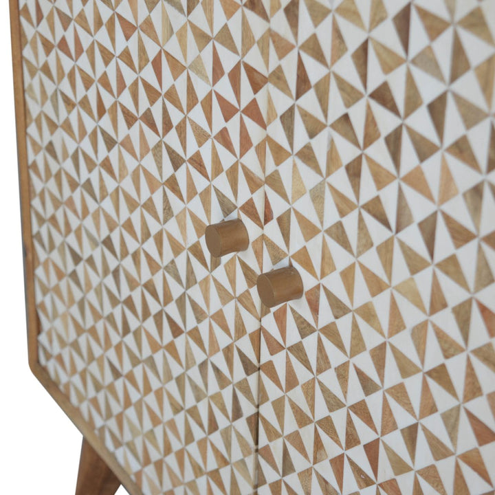 Rustic Lodge IN1465 - Sarina Abstract Sideboard - Solid Mango Wood Buffet Cabinet for Dining Room - product view 5...
