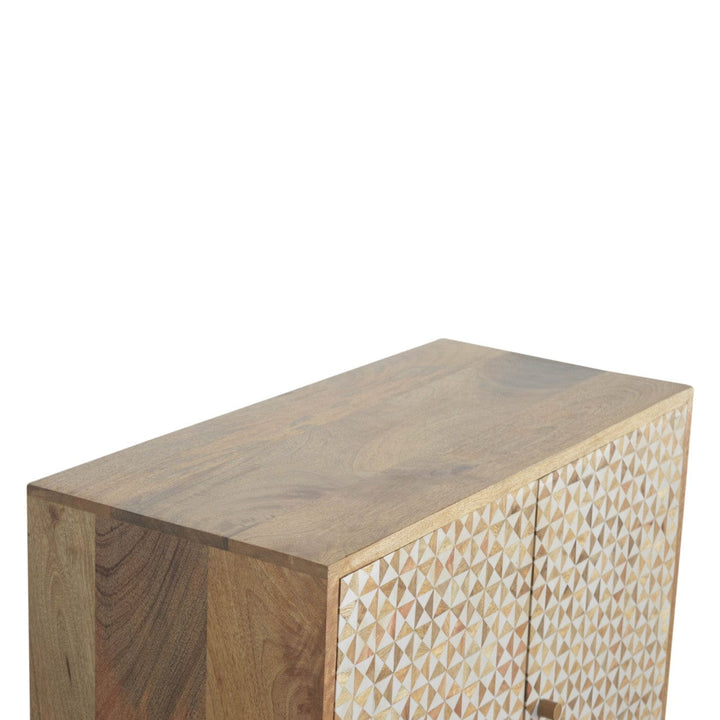 Rustic Lodge IN1465 - Sarina Abstract Sideboard - Solid Mango Wood Buffet Cabinet for Dining Room - product view 4...