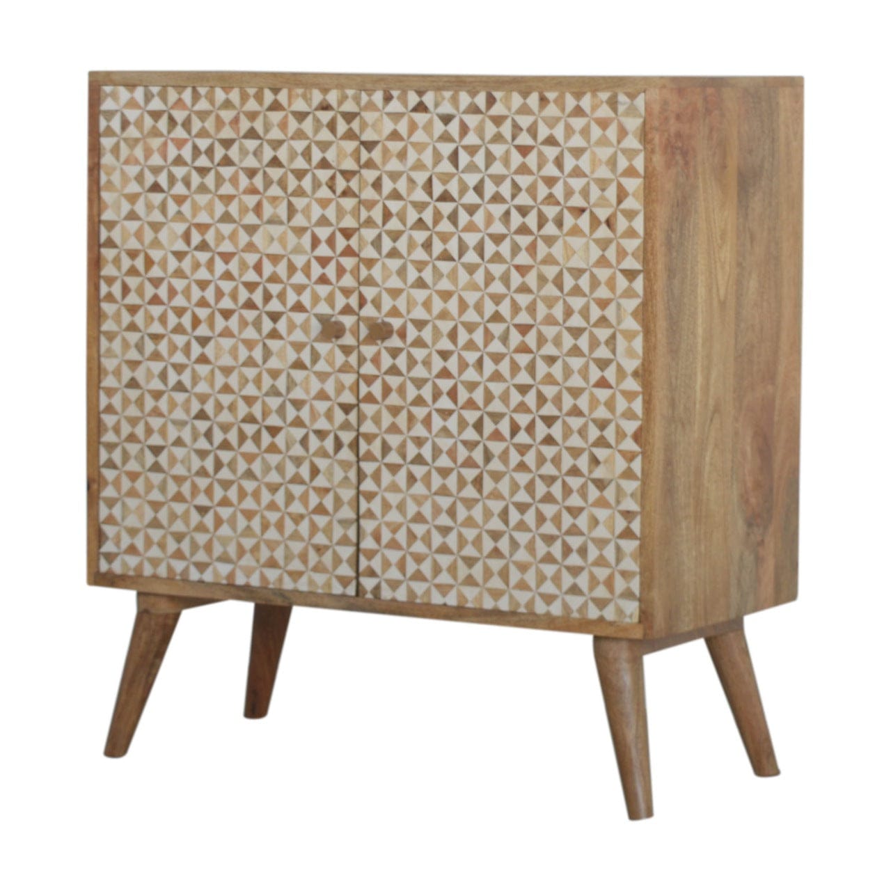 Rustic Lodge IN1465 - Sarina Abstract Sideboard - Solid Mango Wood Buffet Cabinet for Dining Room - main view showing...