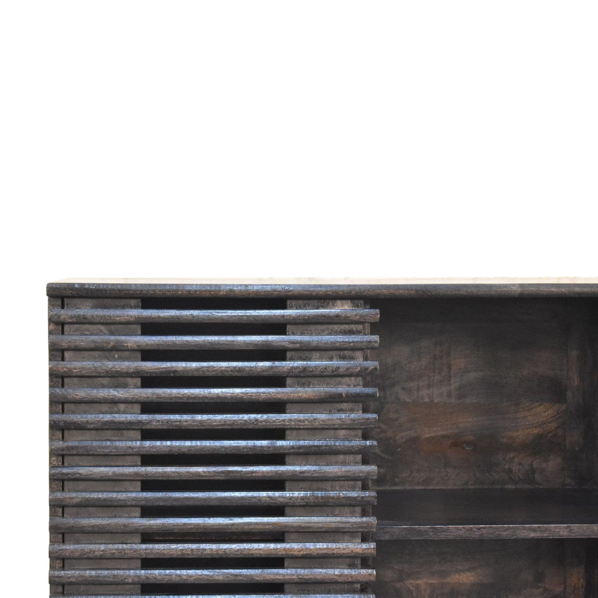 Rustic Lodge Kobe Sideboard - Solid Mango Wood Buffet Cabinet for Dining Room - product view 4 showing handcrafted solid...