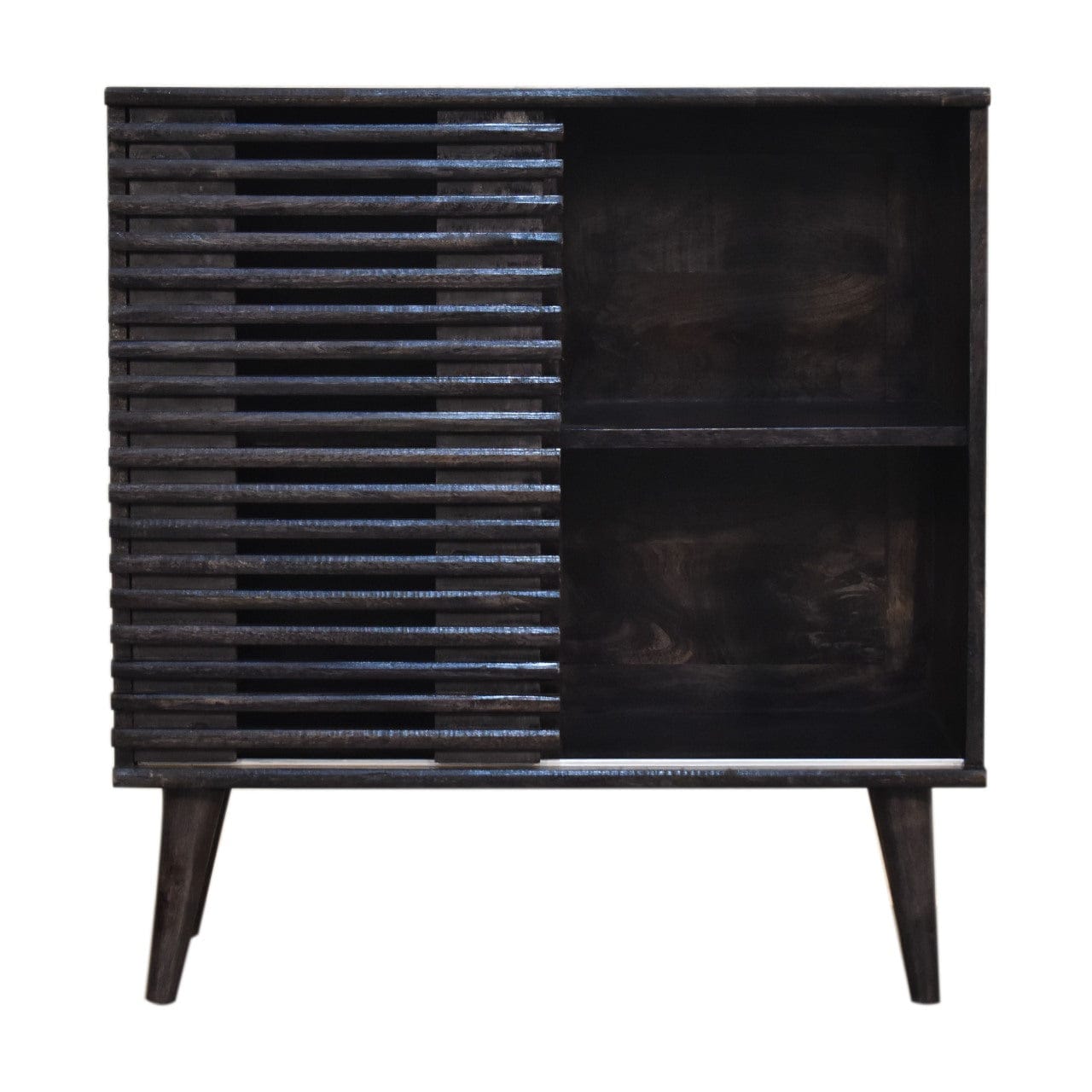 Rustic Lodge Kobe Sideboard - Solid Mango Wood Buffet Cabinet for Dining Room - main view showing handcrafted solid mango...